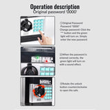 2-Piece Black Smart ATM Piggy Banks - Kids Electronic Money Safe with Password Lock & Auto-Roll in/out Feature - 45-Degree Angle