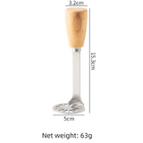 2-Pack Standable Stainless Steel Potato Masher - Heavy-Duty Kitchen Tool for Baby Food & Purees - Top-Down View