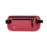 Rose Red RFID Blocking Slim Anti-Theft Fanny Pack for Outdoor Travel - Hidden Money Belt for Passport, Documents & Cash