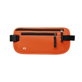 Orange RFID Blocking Slim Anti-Theft Fanny Pack for Outdoor Travel - Hidden Money Belt for Passport, Documents & Cash