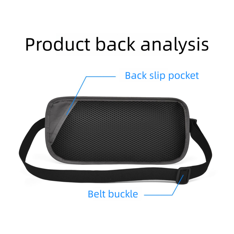 Orange RFID Blocking Slim Anti-Theft Fanny Pack for Outdoor Travel - Hidden Money Belt for Passport, Documents & Cash