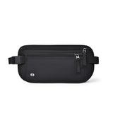 Black RFID Blocking Slim Anti-Theft Fanny Pack for Outdoor Travel - Hidden Money Belt for Passport, Documents & Cash