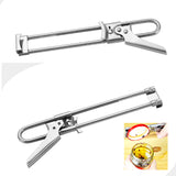 2-Pack Adjustable Stainless Steel Jar Opener and Bottle Cap Remover - Universal Lid Gripper for Sauces and Tough Jar Caps - Front View