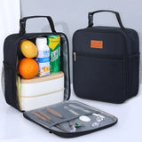2-Pack Plaid Pattern Insulated Lunch Bag Set(Black & White) - Oxford Cloth Tote with Thermal Aluminum Foil, Large Capacity for Work and Picnic