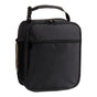 Black Portable Insulated Lunch Bag - Oxford Cloth Handheld Meal Prep Tote, Large-Capacity Square Upright Design for School Office