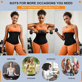 Blue Silver Ion Sauna Waist Trainer for Women(Size 2XL) - 2-in-1 Zipper and Hook/Eye Sweat-Wicking Sports Girdle, Postpartum Fitness Shapewear