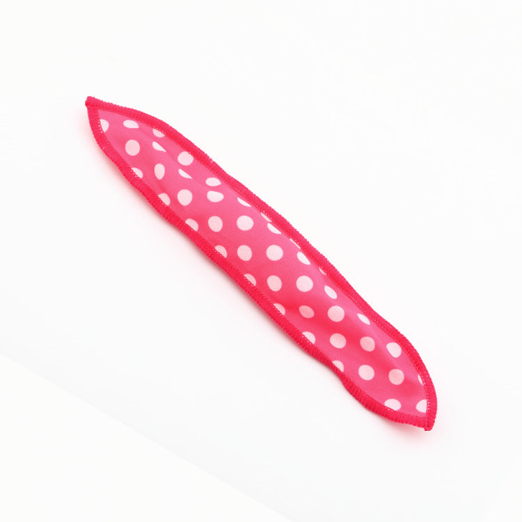 20-Pack Red Polka Dot Bow Sponge Hair Rollers Set -  Soft Sleep Pillow Lazy No-Heat Curler for Heatless Loose Curls Hair Style
