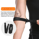 One-Pair Black Adjustable Compression Elbow Brace with Thick Sponge Padding - Sports Support for Various Sports and Everyday Work - Front View