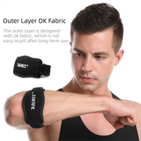 One-Pair Black Adjustable Compression Elbow Brace with Thick Sponge Padding - Sports Support for Various Sports and Everyday Work