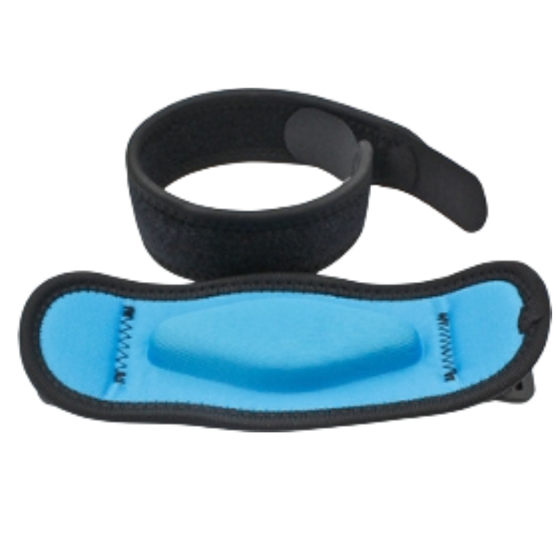 One-Pair Blue Adjustable Compression Elbow Brace with Thick Sponge Padding - Sports Support for Various Sports and Everyday Work