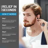 Grey Portable Manual Ear Massager - Natural Relief and Decompression Tool, Inner Ear Pressure Stimulator Device - Front View