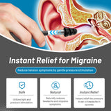 Grey Portable Manual Ear Massager - Natural Relief and Decompression Tool, Inner Ear Pressure Stimulator Device