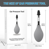 Black Portable Manual Ear Massager - Natural Relief and Decompression Tool, Inner Ear Pressure Stimulator Device