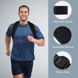 Universal Adjustable Posture Corrector Brace (Fits 30''-43'' Chest) - Back Support Strap for Men and Women - Front View