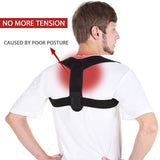 Universal Adjustable Posture Corrector Brace (Fits 30''-43'' Chest) - Back Support Strap for Men and Women - Top-Down View