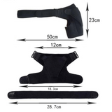 Adjustable Neoprene Sports Shoulder Brace - Compression Support for Dislocation, Strain Prevention, and Injury Recovery - Top-Down View