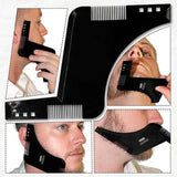 4-Pack Dual-Sided Beard Shaping Tool - Template Comb Set for Cheek, Neckline, and Jawline Grooming - Front View