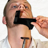 4-Pack Dual-Sided Beard Shaping Tool - Template Comb Set for Cheek, Neckline, and Jawline Grooming - Side View
