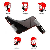 4-Pack Dual-Sided Beard Shaping Tool - Template Comb Set for Cheek, Neckline, and Jawline Grooming - 45-Degree Angle