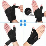 One Pair Adult Breathable Thumb Spica Splint Wrist Brace(Left & Right Hand) - Support and Stabilization for Sports Injuries, Training, and Recovery - Top-Down View