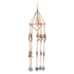 Moon Chaser Handcrafted Suncatcher - Natural Agate Slice & Multi-Faceted Prism for Decorative Refraction