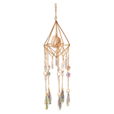 Cloud & Rain Handcrafted Suncatcher - Natural Agate & Cone Prism for Window Decoration