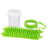 Green Small Size Quick & Easy-Clean Dog Paw Cleaner Cup - PP+TPR Material, Gentle Pet Grooming Tool - Side View