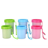 Blue Large Size Quick & Easy-Clean Dog Paw Cleaner Cup - PP+TPR Material, Gentle Pet Grooming Tool - Top-Down View