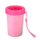 Pink Small Size Quick & Easy-Clean Dog Paw Cleaner Cup - PP+TPR Material, Gentle Pet Grooming Tool