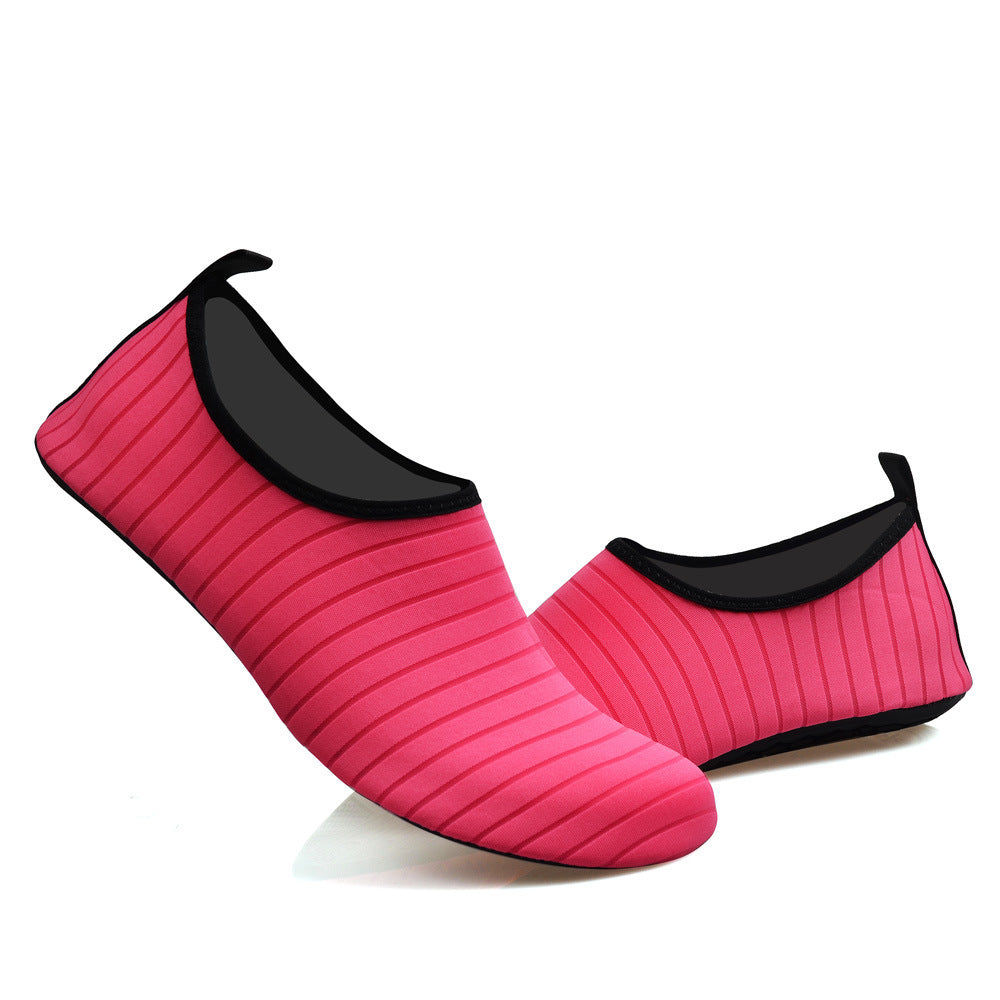 #44/45 Rose Red Quick-Dry Aqua Beach Water Shoes for Men and Women - Slip-On Lightweight Breathable Barefoot Swim Socks