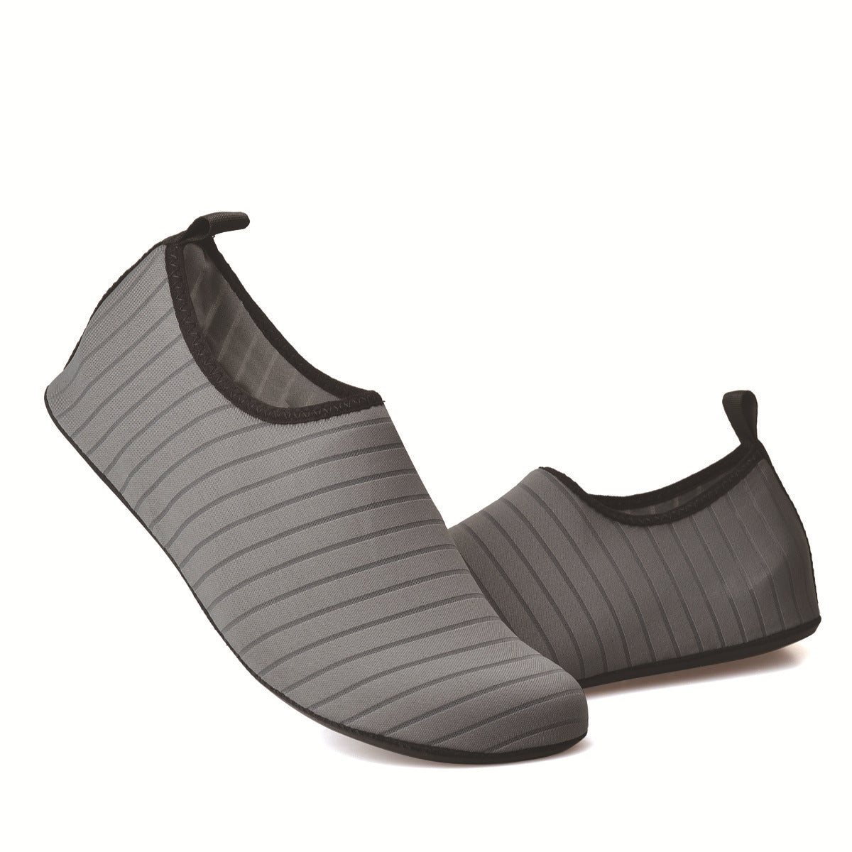 #38/39 Grey Quick-Dry Aqua Beach Water Shoes for Men and Women - Slip-On Lightweight Breathable Barefoot Swim Socks