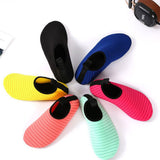 #44/45 Grey Quick-Dry Aqua Beach Water Shoes for Men and Women - Slip-On Lightweight Breathable Barefoot Swim Socks