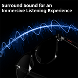 Black Ultra-Light AI Smart Sunglasses - Immersive Stereo Sound, Clear Noise Reduction, IPX Waterproof, Comfortable & Stylish
