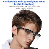 Black Ultra-Light AI Smart Sunglasses - Immersive Stereo Sound, Clear Noise Reduction, IPX Waterproof, Comfortable & Stylish