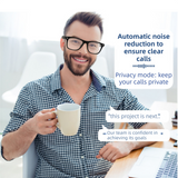 Black Ultra-Light AI Smart Sunglasses - Immersive Stereo Sound, Clear Noise Reduction, IPX Waterproof, Comfortable & Stylish