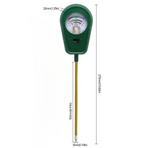 3-in-1 Mechanical Pointer Soil Meter - No Batteries Required, Measures Fertility, Moisture, and pH for Gardening