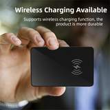 Ultra-Slim 2mm Glass Card Tracker for iOS - Global GPS Location Finding for Wallet, Keys, and Luggage - Rear View