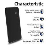 Ultra-Slim 2mm Glass Card Tracker for iOS - Global GPS Location Finding for Wallet, Keys, and Luggage - Close-Up Angle