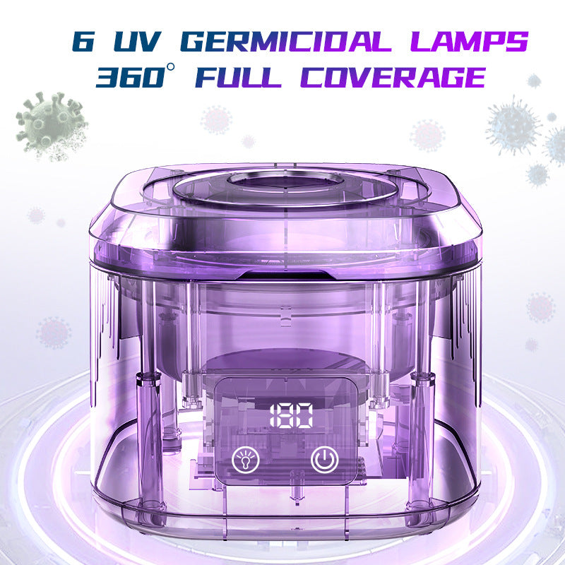 Muti-Functional Portable UV-C Ultrasonic Cleaner (49KHz) - 3 Time Modes for Deep cleaning and Sterilization, 340ml Stainless Steel Tank