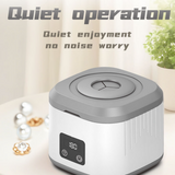 Muti-Functional Portable UV-C Ultrasonic Cleaner (49KHz) - 3 Time Modes for Deep cleaning and Sterilization, 340ml Stainless Steel Tank - Rear View