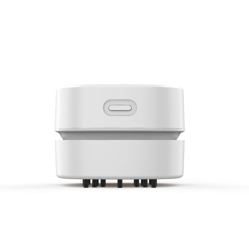 White Portable Handheld Cordless Mini Desktop Vacuum Cleaner - Powerful 10KPA Suction, Efficient Dust & Debris Collection for Home, Office, and
