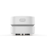 White Portable Handheld Cordless Mini Desktop Vacuum Cleaner - Powerful 10KPA Suction,  Efficient Dust & Debris Collection for Home, Office, and Student Use