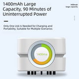 White Portable Handheld Cordless Mini Desktop Vacuum Cleaner - Powerful 10KPA Suction,  Efficient Dust & Debris Collection for Home, Office, and Student Use - 45-Degree Angle