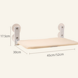 Foldable Window Thickened Plush Cat Perch(52 x 30 cm) - Warm Soft Plush Hammock with Strong 85mm Dual Suction Cups for Indoor Pets - Rear View
