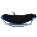 Blue Adjustable Large Capacity Outdoor Sports Running Waist Pack(Waistline 70-160CM) - Multifunctional Marathon Pouch With Water Bottle Holder & Headphone Exit