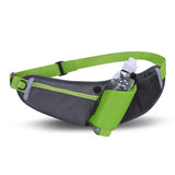 Green Adjustable Large Capacity Outdoor Sports Running Waist Pack(Waistline 70-160CM) - Multifunctional Marathon Pouch With Water Bottle Holder & Headphone Exit