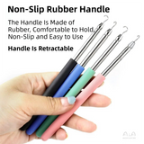 2-Pack Black Jewelry Fastener Helper Tool - Quick Bracelet & Fine Chain Wearer Aid With Telescopic Titanium Steel Hook