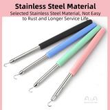 2-Pack Black Jewelry Fastener Helper Tool - Quick Bracelet & Fine Chain Wearer Aid With Telescopic Titanium Steel Hook