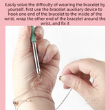 2-Pack Black Jewelry Fastener Helper Tool - Quick Bracelet & Fine Chain Wearer Aid With Telescopic Titanium Steel Hook