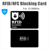 Dark Blue Style RFID & NFC Blocking Card Set (5 Pack) - Contactless NFC ID / Credit Card Protection, Anti-Skimming Shield for Wallet - Front View